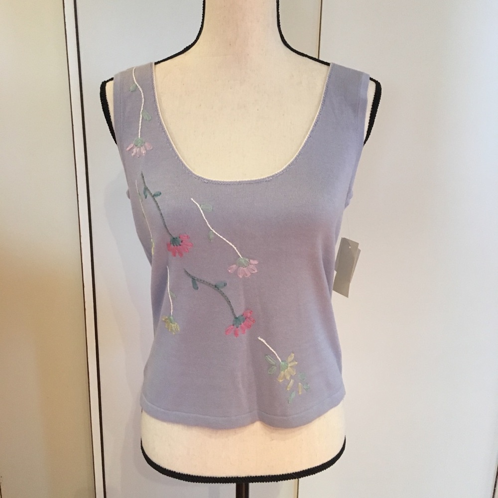 Embroidered Tank Top - Picture 1 of 7